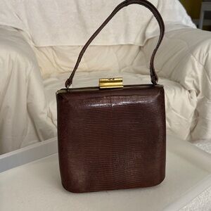 Elegant Brown Leather Handbag